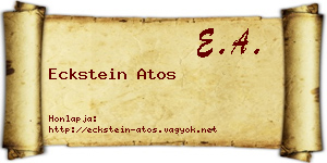 Eckstein Atos névjegykártya